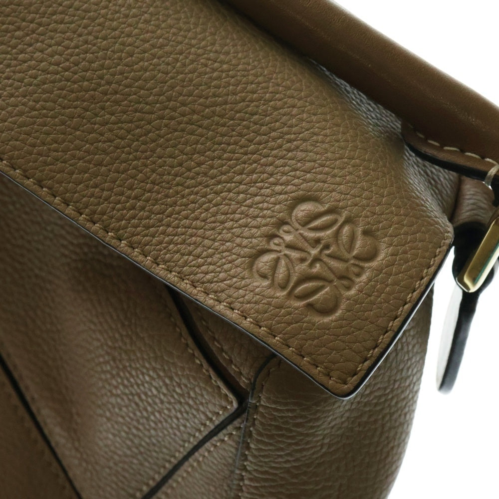 LOEWE(ロエベ) パズルバッグ 2WAY レザーハンドバッグ ショルダーバッグ ミディアム ベージュ レディース