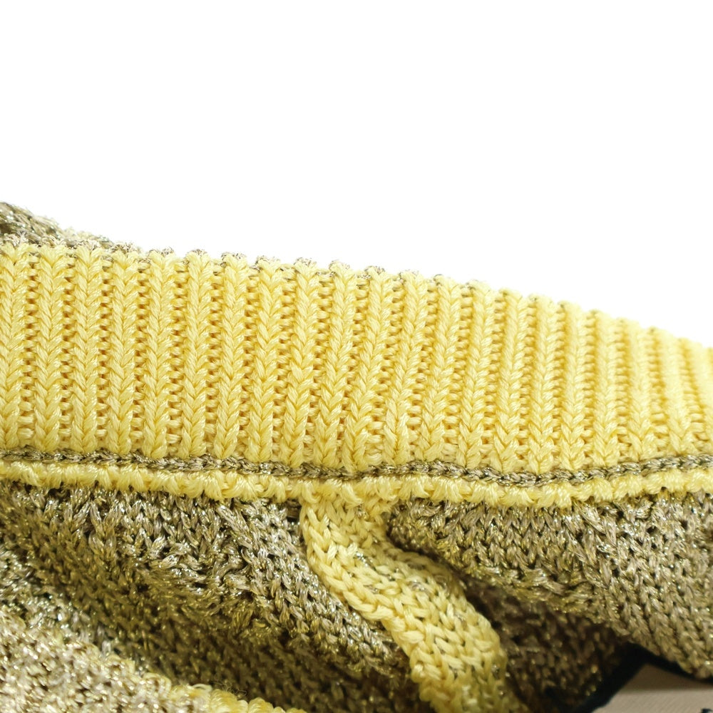 GUCCI(グッチ) ケーブル編み ラメ ニット イージーパンツ ゴールド