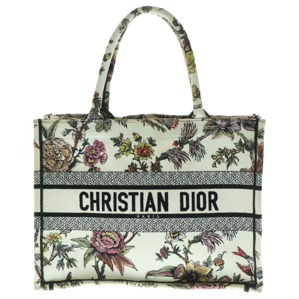 Christian Dior(クリスチャンディオール) ブックトート ミディアム 花柄 フラワーモチーフ ハンドバッグ トートバッグ