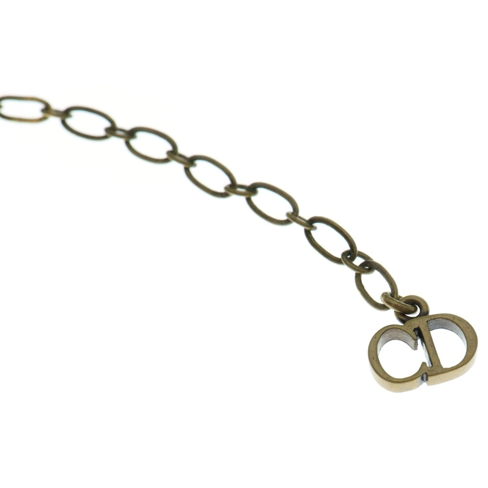 Christian Dior(クリスチャンディオール) ジャディオール チョーカー ネックレス ブラック ゴールド金具 レザー