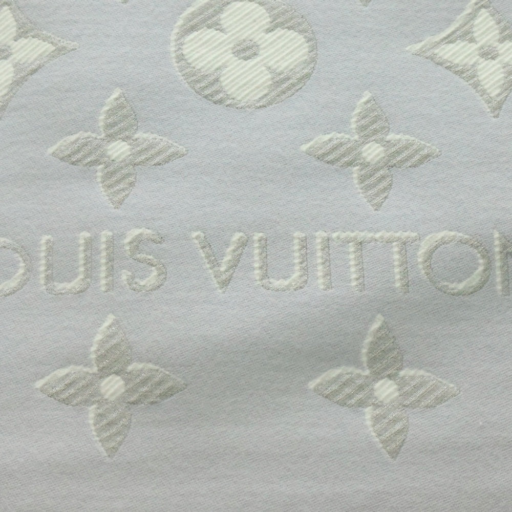 LOUIS VUITTON(ルイヴィトン) LV モノグラム エセンシャル シャイン ウール混マフラー ラベンダー レディース M78895