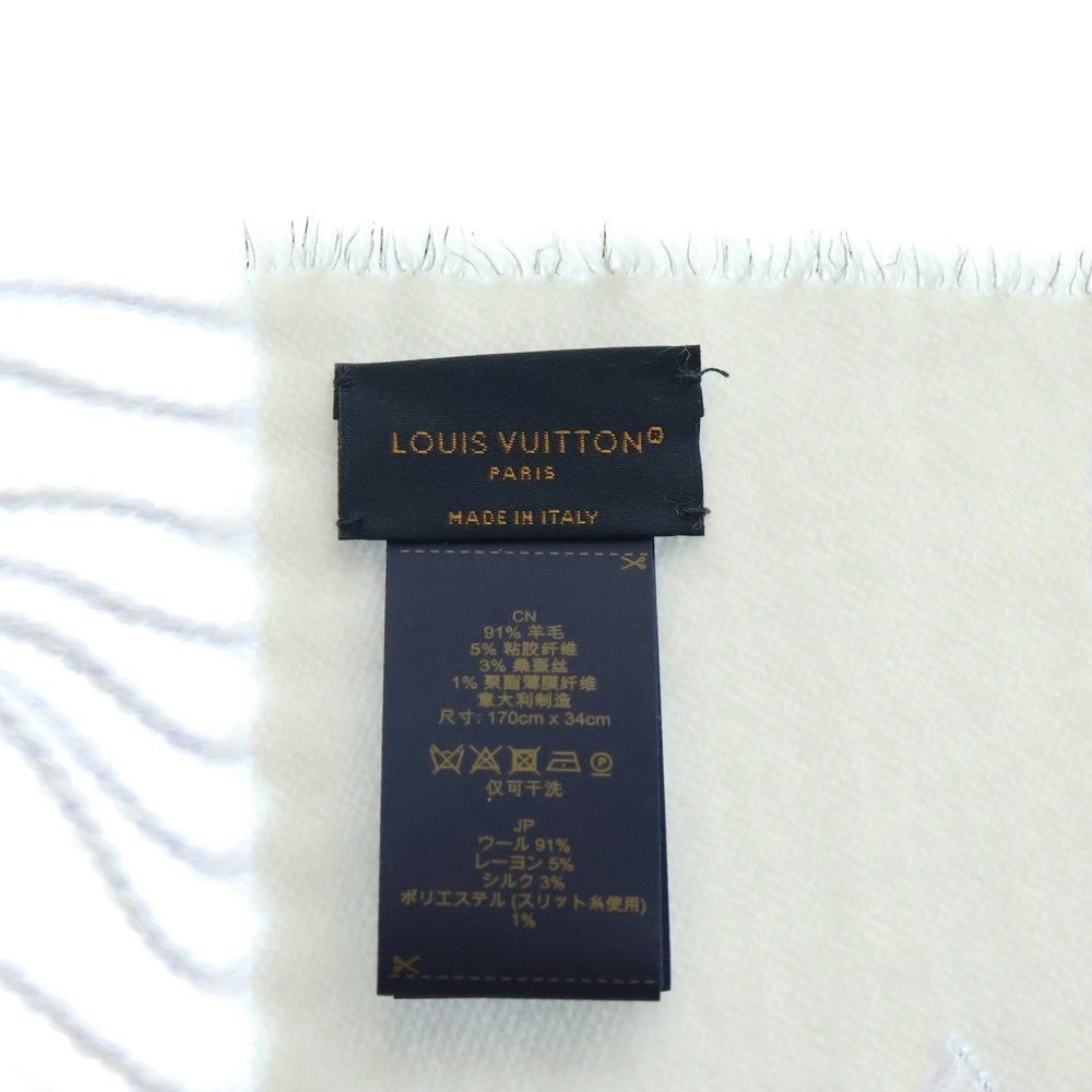 LOUIS VUITTON(ルイヴィトン) LV モノグラム エセンシャル シャイン ウール混マフラー ラベンダー レディース M78895