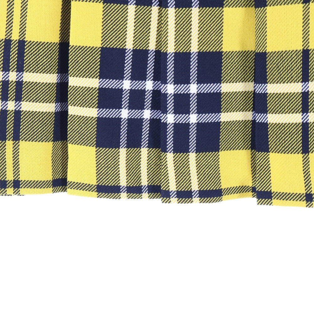 Christian Dior(クリスチャンディオール) ベルト付 ウール チェック スカート 241J16A1216 レディース イエロー