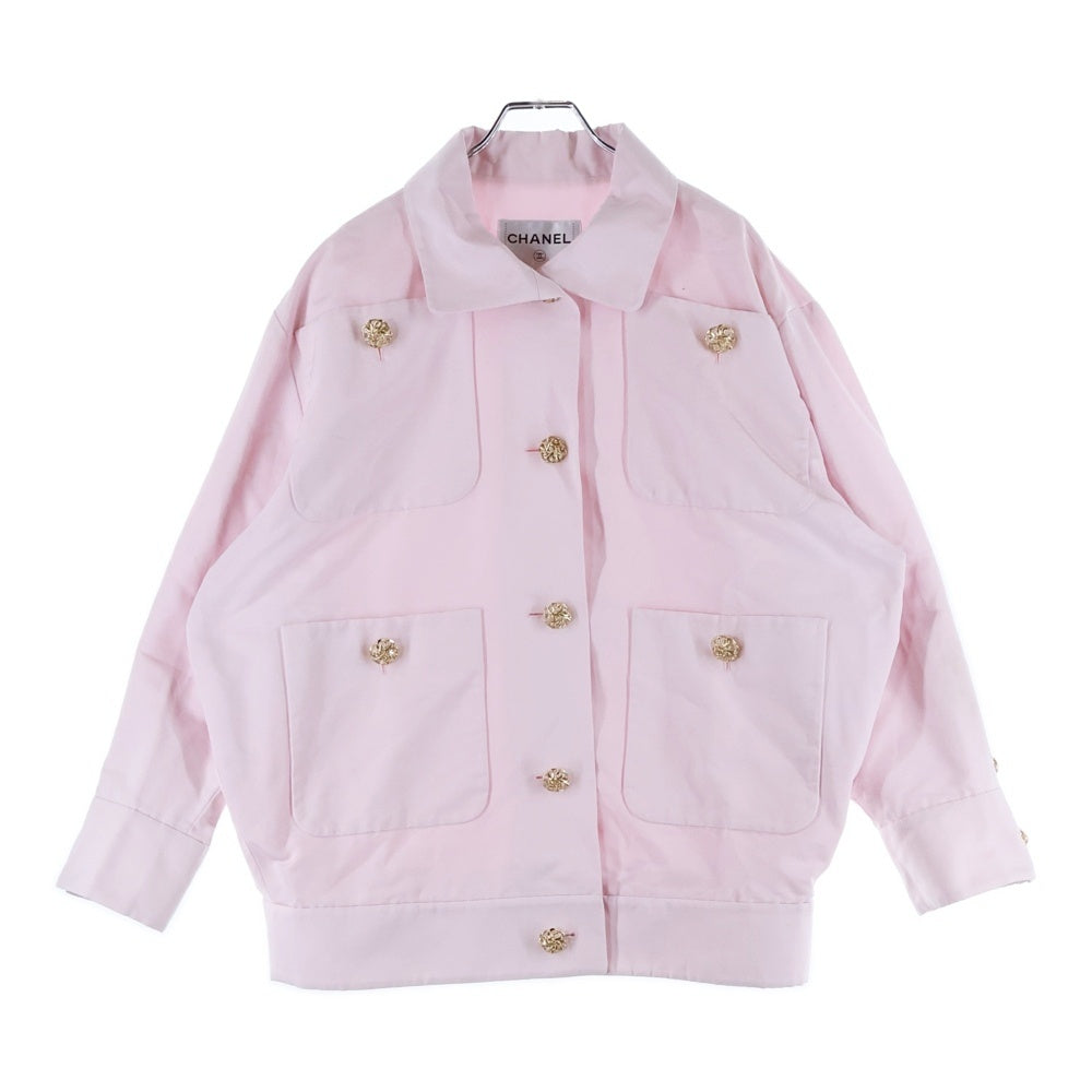 CHANEL(シャネル) Utility Jacket ココマークボタン ユーティリティジャケット ピンク P64419V60620