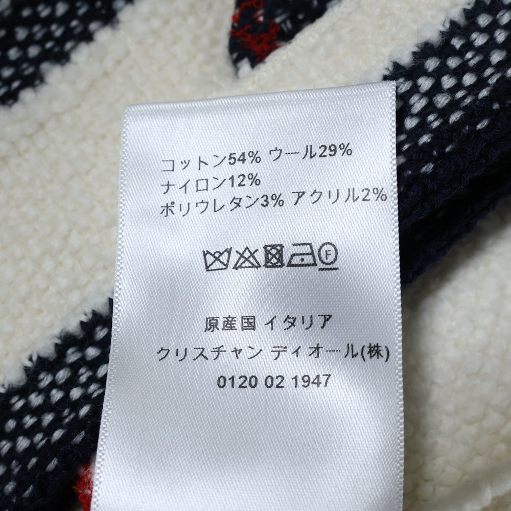 Christian Dior(クリスチャンディオール) 22AW テクニカル チェック ツイード半袖ジャケット ホワイト 224V13AM706 レディース