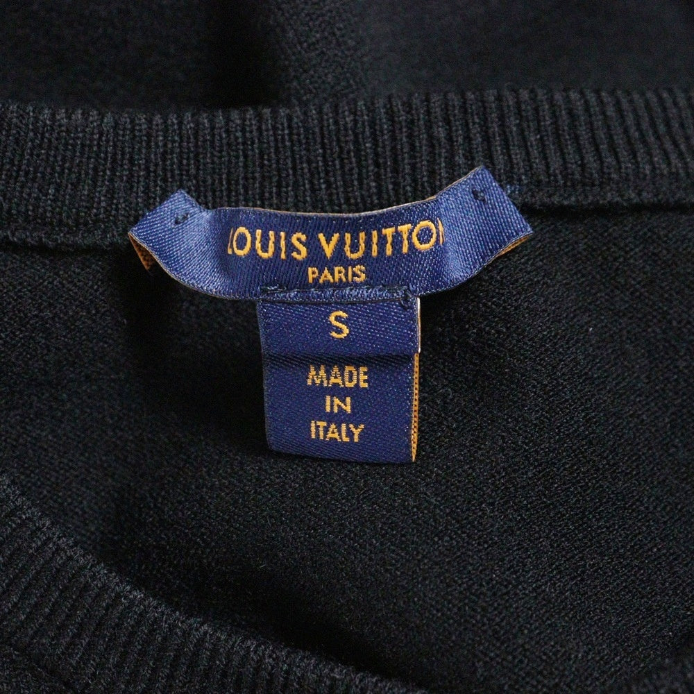 LOUIS VUITTON(ルイヴィトン) 22SS ワッペンデザイン ニット 半袖ワンピース ブラック RW221W HH4 FMKD01 レディース