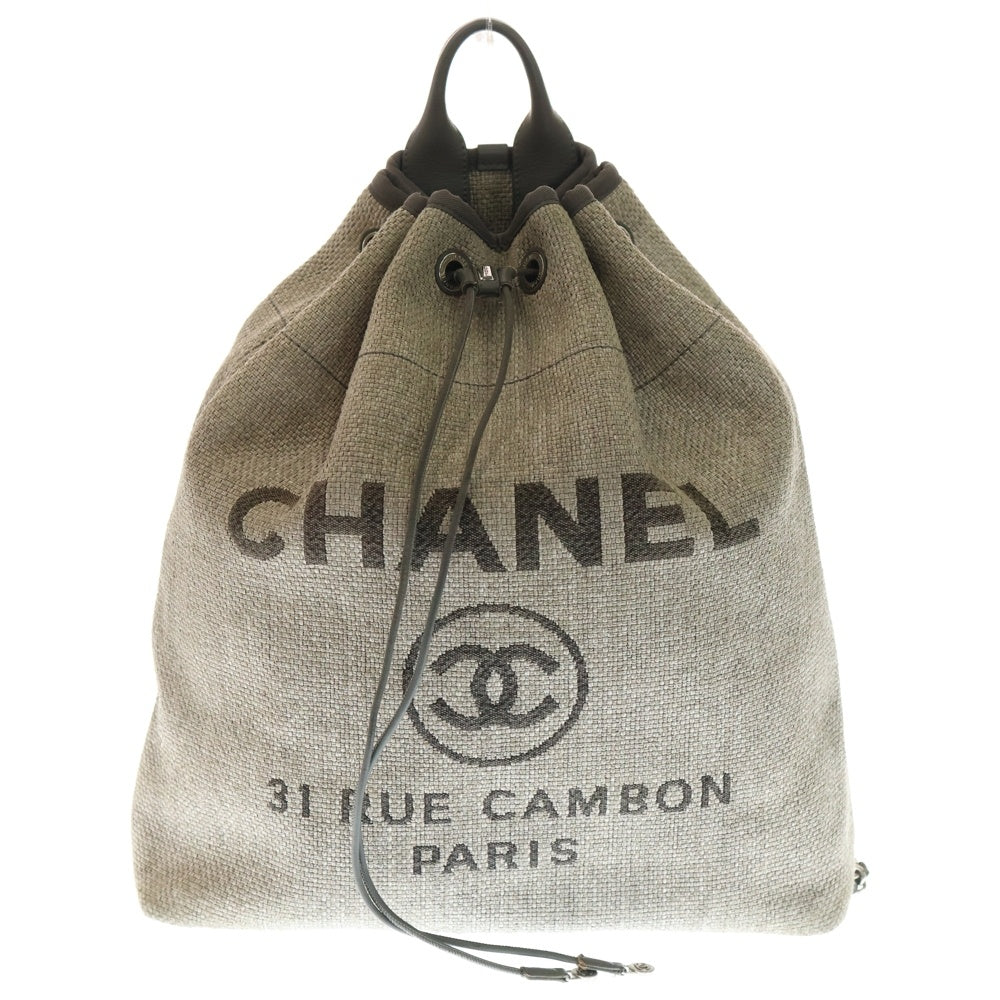 CHANEL(シャネル) ドーヴィル ココマーク ラフィア レザー バック 
