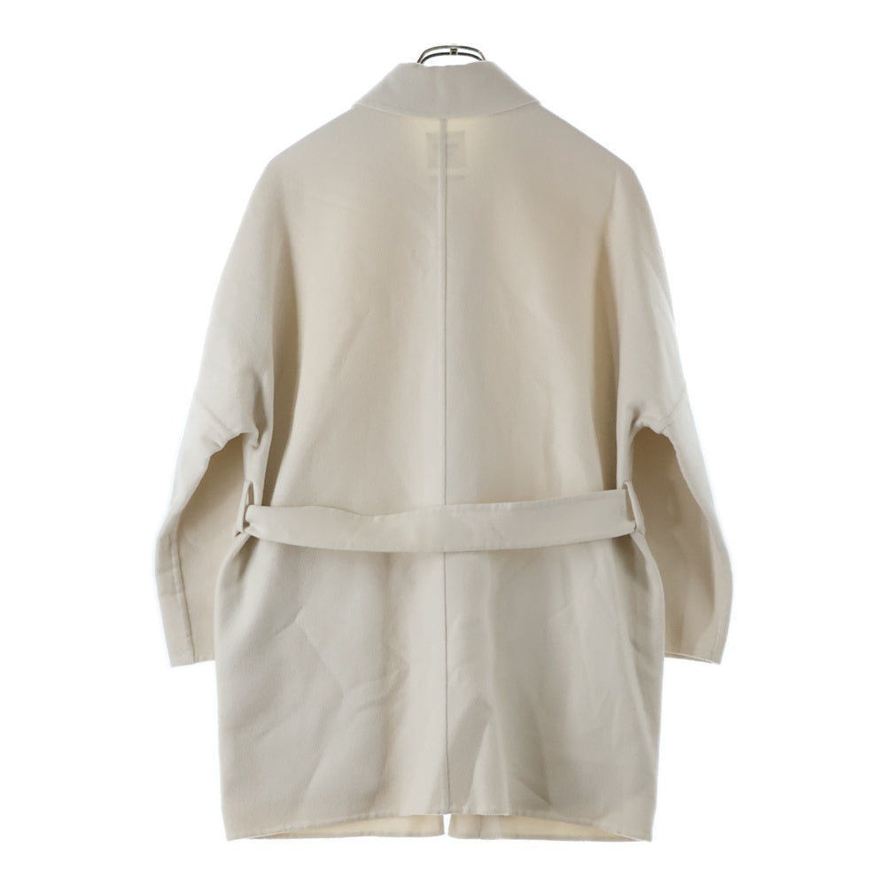 HERMES(エルメス) 23SS シェーヌダンクル カシミヤ ジップアップ ステンカラー コート シルバー金具 ベージュ レディース 3E0125DA