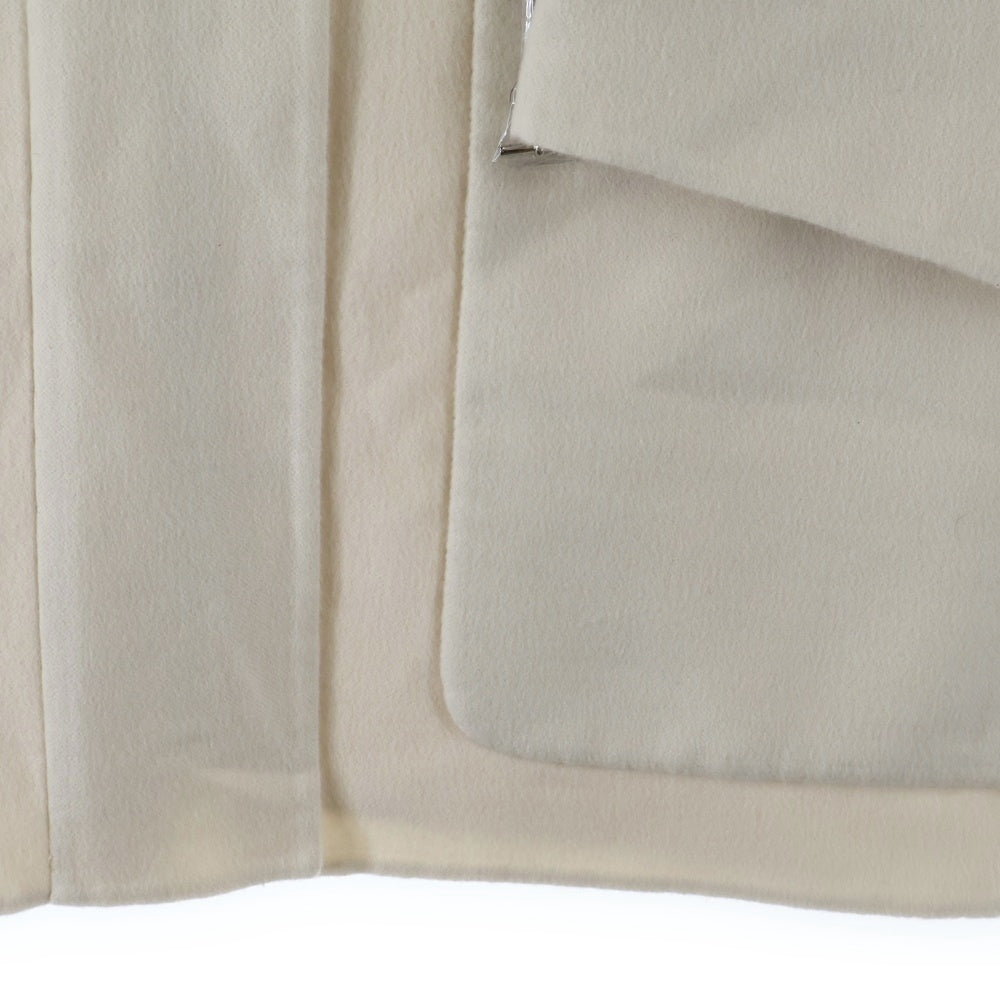 HERMES(エルメス) 23SS シェーヌダンクル カシミヤ ジップアップ ステンカラー コート シルバー金具 ベージュ レディース 3E0125DA