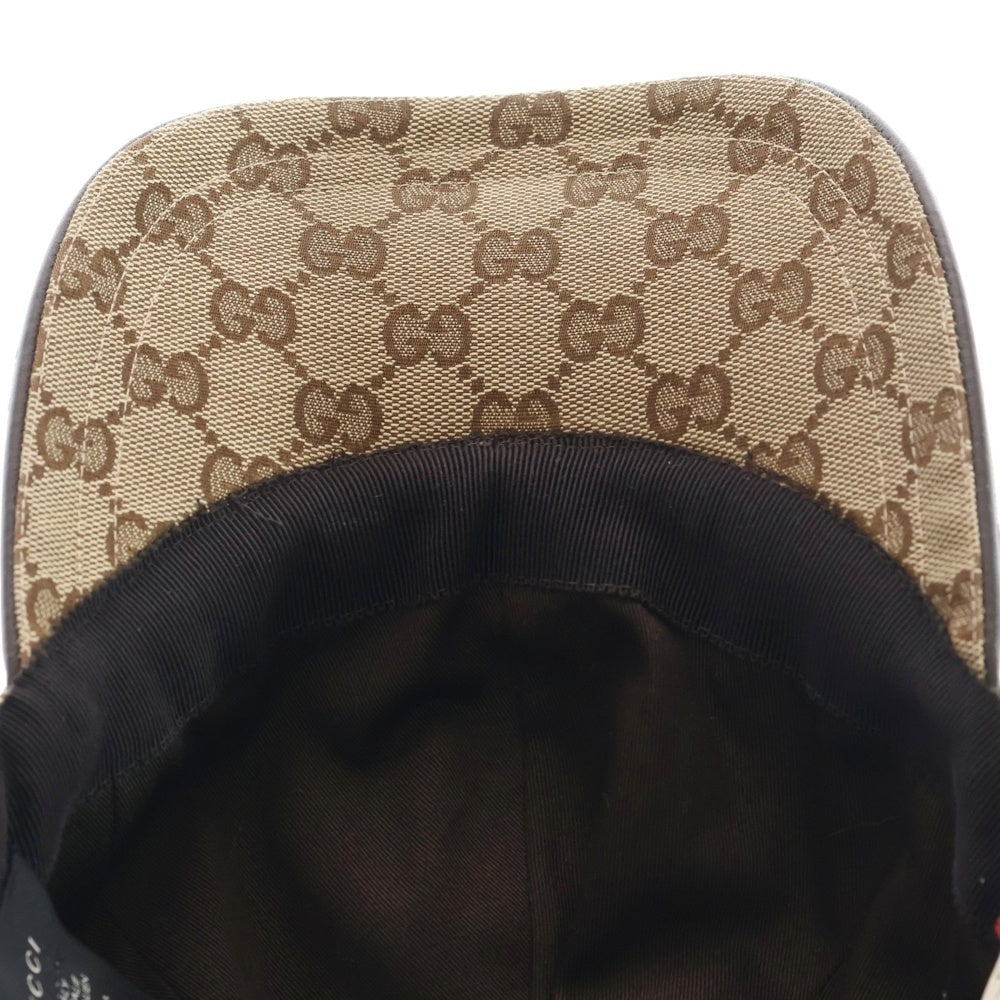 GUCCI(グッチ) GGキャンバス シェリーライン キャップ 帽子 ベージュ 200035