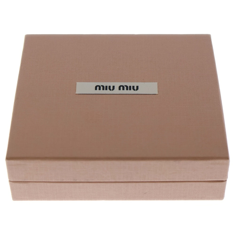 miumiu(ミュウミュウ) ラインストーン レザーブレスレット ピンク×ゴールド レディース