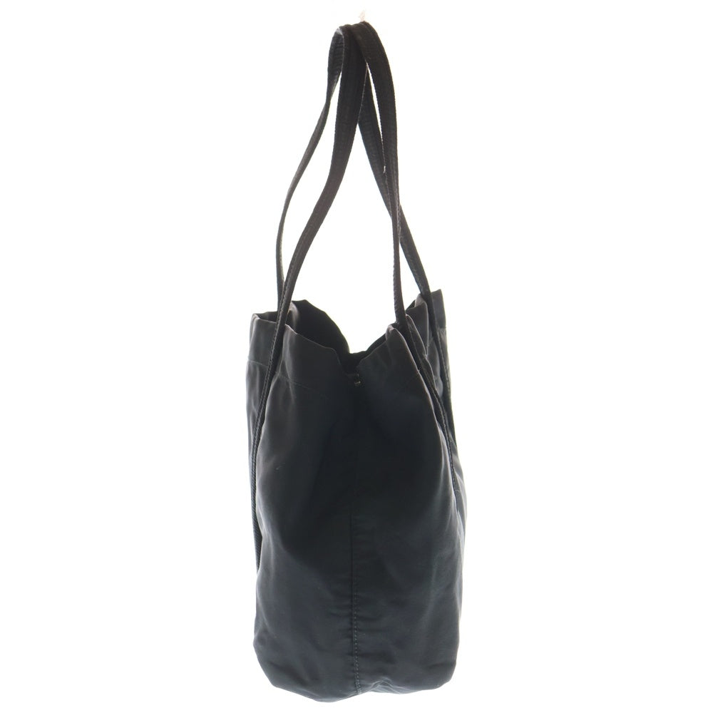 PRADA(プラダ) ロゴ刺繍 ハンドバッグ ミニトートバッグ ブラック ナイロン レディース