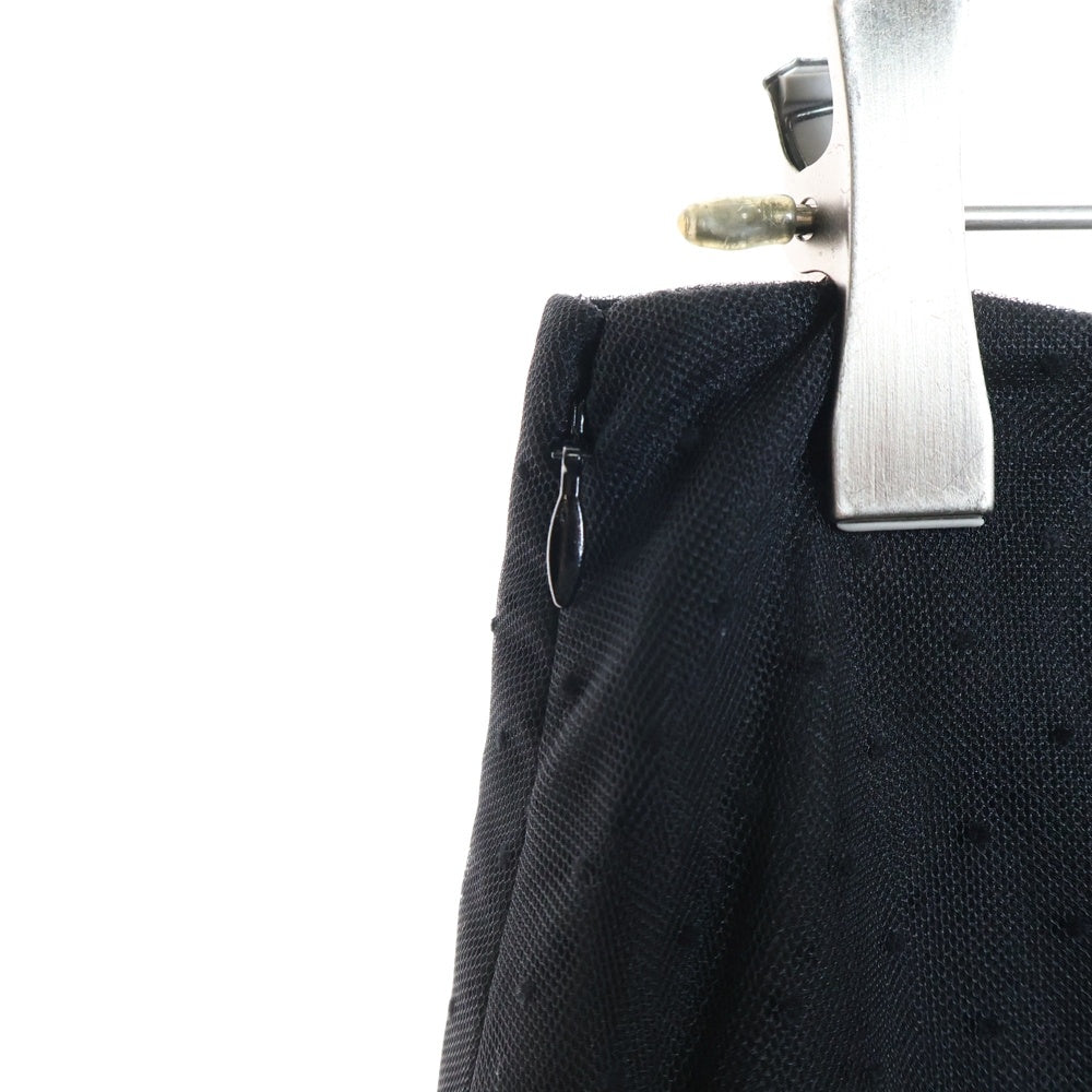 DIOR(ディオール) 24SS ドット柄ナイロンチュールプリーツスカート ブラック 841J50A8810