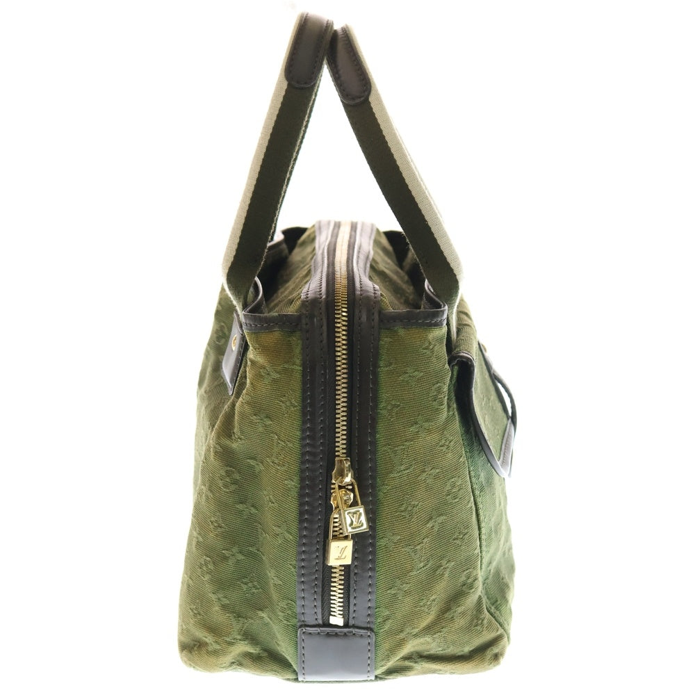 LOUIS VUITTON(ルイヴィトン) モノグラムミニ サックマリーケイト レザー切替キャンバスハンドバッグ グリーン/ブラウン M92507