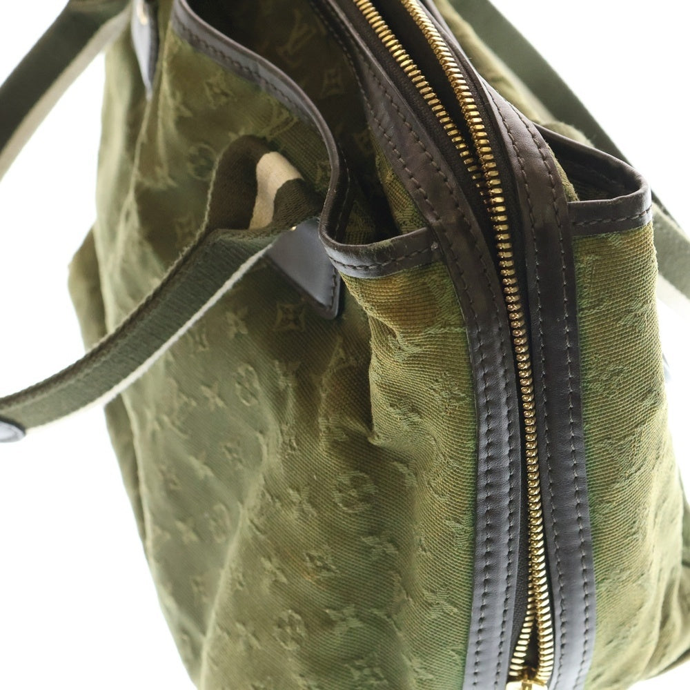 LOUIS VUITTON(ルイヴィトン) モノグラムミニ サックマリーケイト レザー切替キャンバスハンドバッグ グリーン/ブラウン M92507