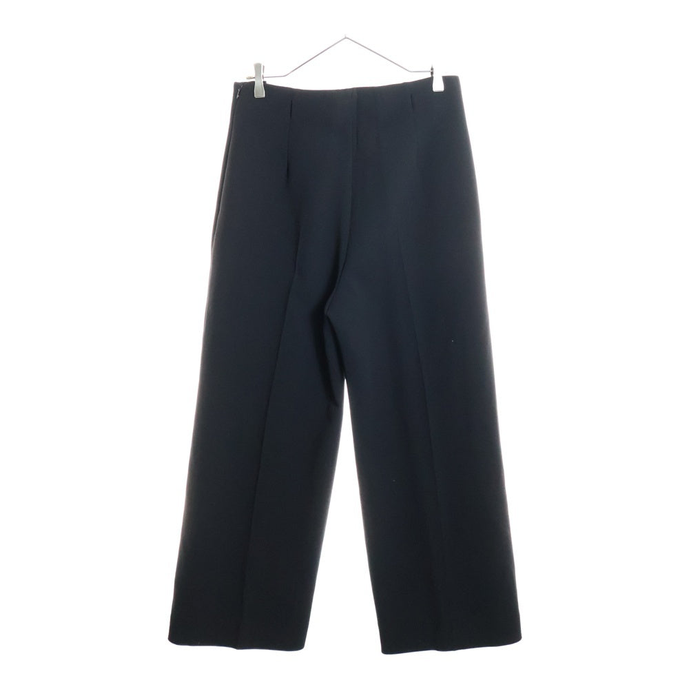 HERMES(エルメス) 22AW ウール センタープレス ストレート スラックスパンツ ブラック レディース 2H0411DM