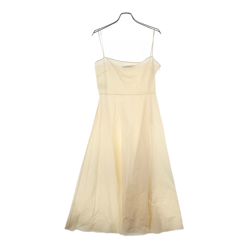 Christian Dior(クリスチャンディオール) 21SS ストライプ総柄 コットン シースルー スタンドカラー 半袖 ミディアム フレア シャツ ワンピース ドレス ブルー/ネイビー レディース 121R43A3659