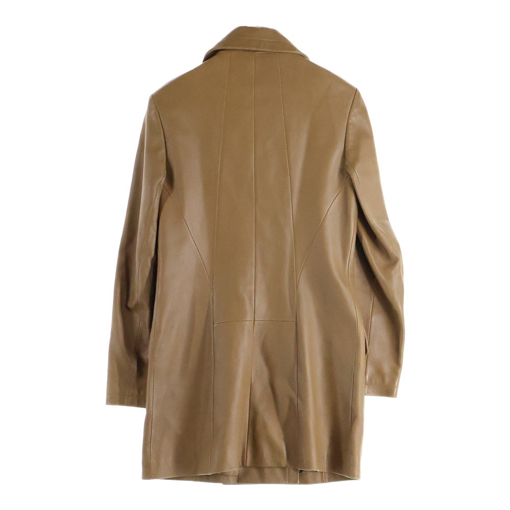 LOEWE(ロエベ) レザー ダブルブレスト トレンチコート ブラウン レディース