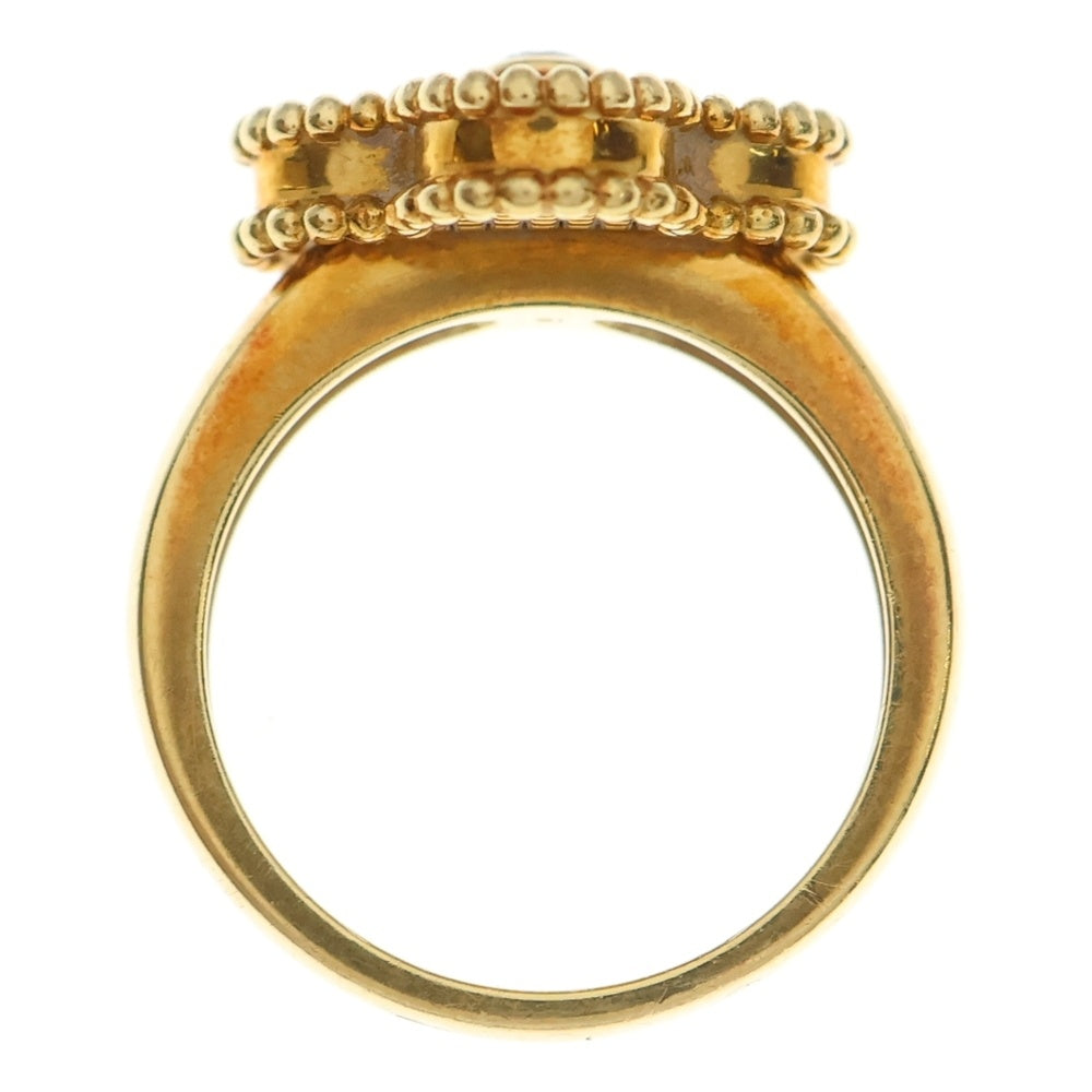 Van Cleef & Arpels(ヴァンクリーフアンドアーペル) ヴィンテージアルハンブラ カーネリアン 1Pダイヤ リング 指輪 AuYG VCARD40853 イエローゴールド レディース