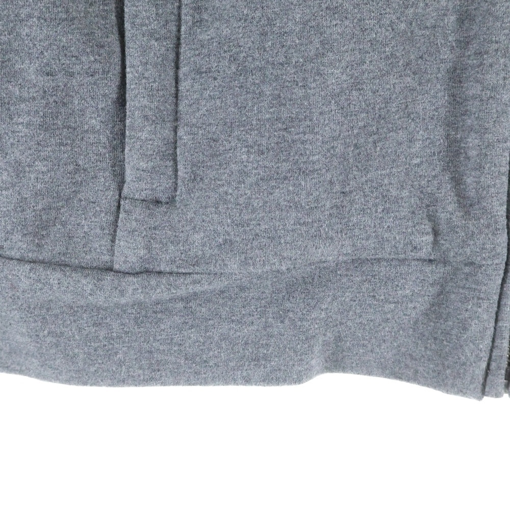 PRADA(プラダ) 19SS ラバーワッペンロゴ サイドライン 裏地ナイロン ジップアップ スウェットパーカー グレー 138541