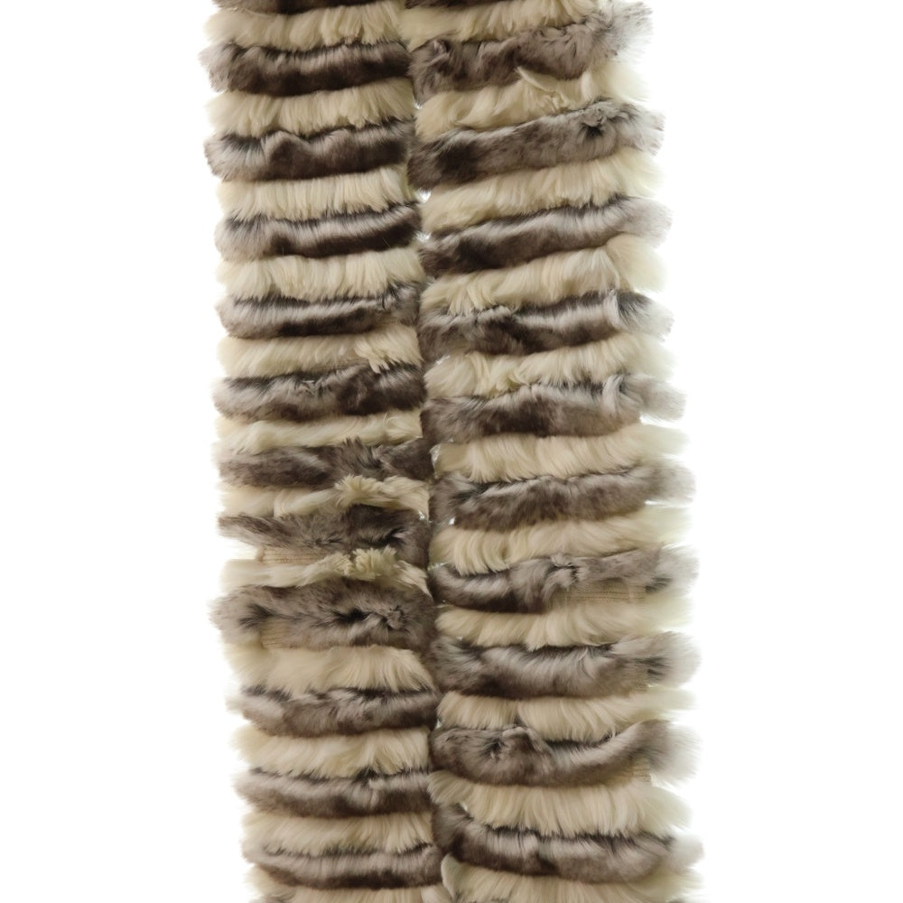 CHANEL(シャネル) ココマーク マフラー ホワイト ブラウン オリラグ×カシミア レディース