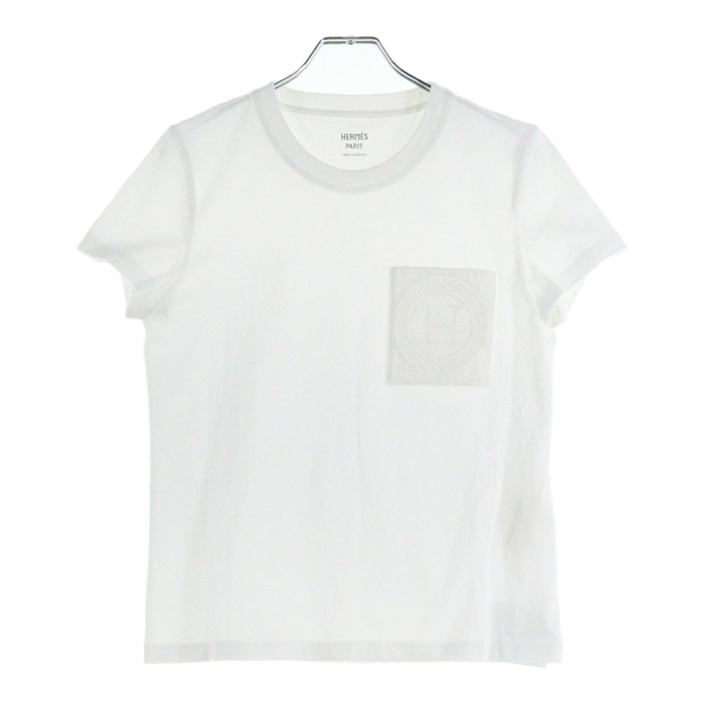 HERMES(エルメス) 23AW モザイク Hロゴ 刺繍 クルーネック 半袖