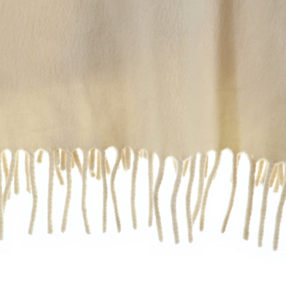 FERRAGAMO(フェラガモ) カシミヤ フリンジ マフラー付き ガウン ジャケット コート アイボリー レディース