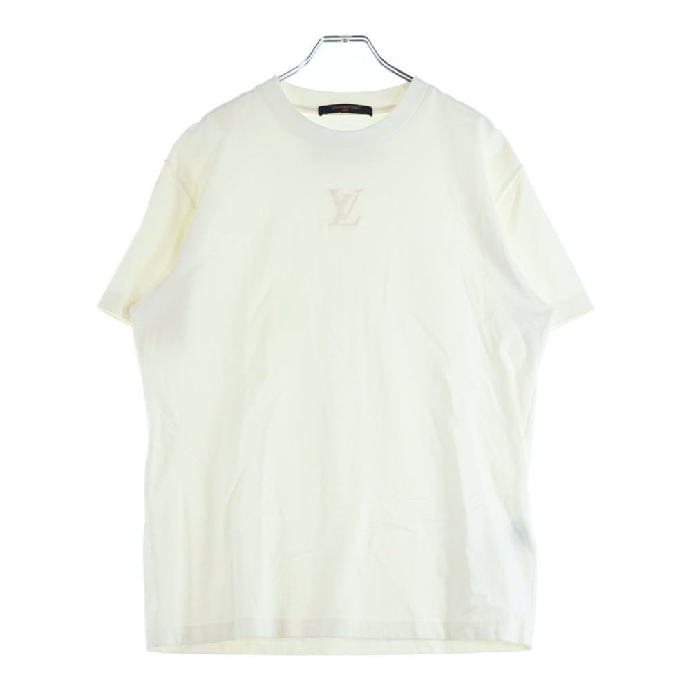 LOUIS VUITTON(ルイヴィトン) 24SS エンボス LVロゴ クルーネック 半袖Tシャツ カットソー ホワイト RM241 QDT3 HNY55W
