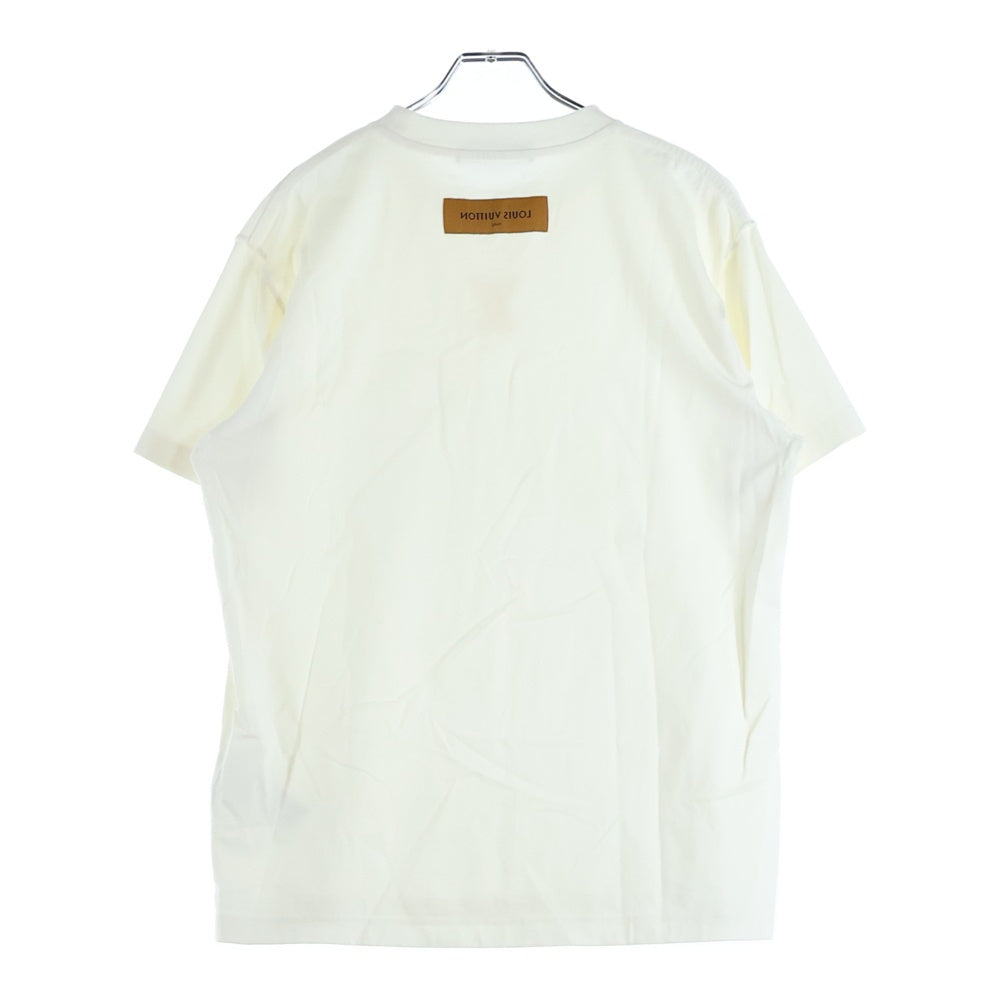 LOUIS VUITTON(ルイヴィトン) 24SS エンボス LVロゴ クルーネック 半袖Tシャツ カットソー ホワイト RM241 QDT3 HNY55W