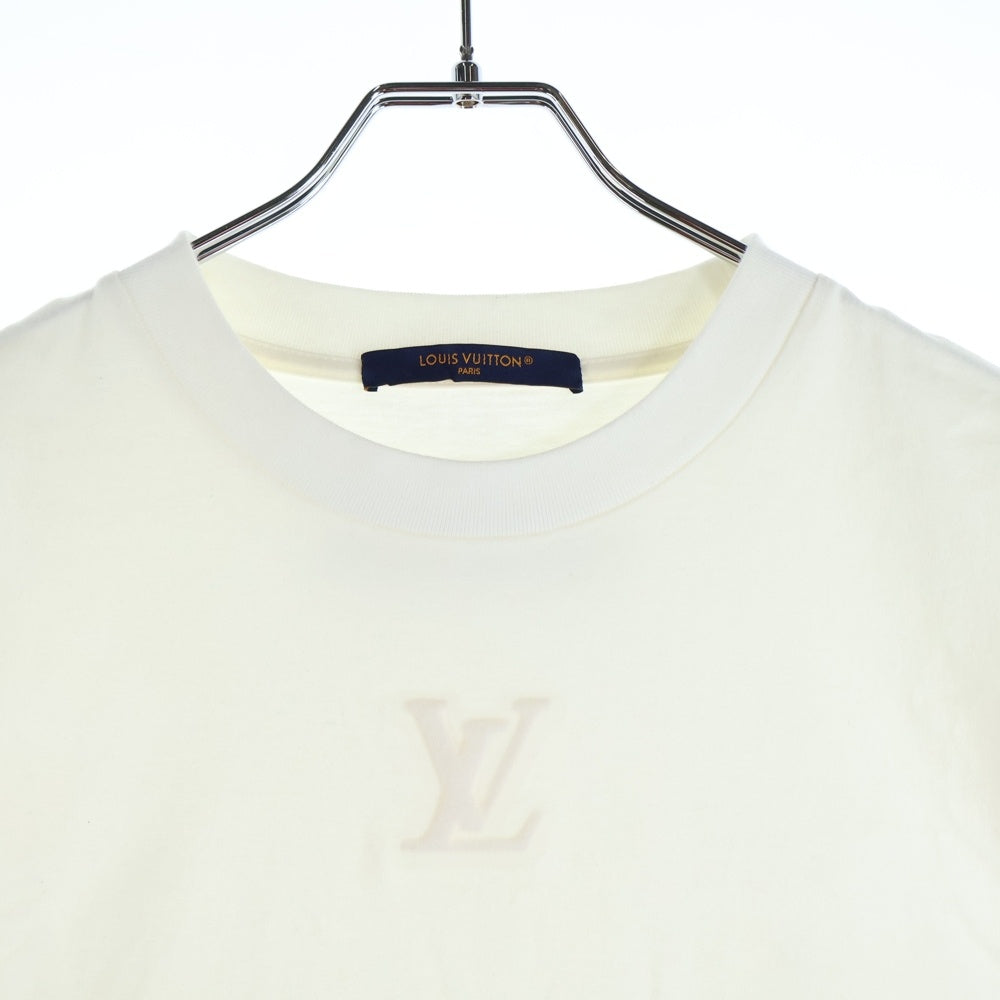 LOUIS VUITTON(ルイヴィトン) 24SS エンボス LVロゴ クルーネック 半袖Tシャツ カットソー ホワイト RM241 QDT3 HNY55W