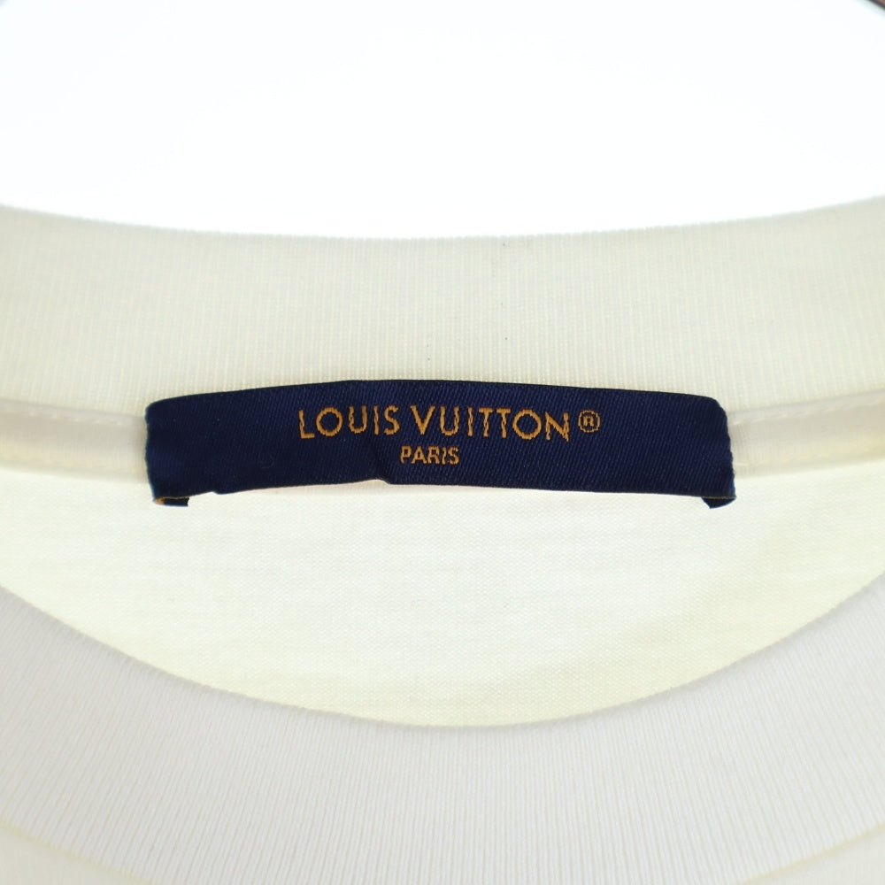 LOUIS VUITTON(ルイヴィトン) 24SS エンボス LVロゴ クルーネック 半袖Tシャツ カットソー ホワイト RM241 QDT3 HNY55W