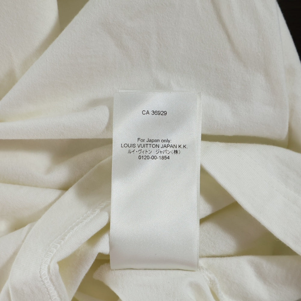 LOUIS VUITTON(ルイヴィトン) 24SS エンボス LVロゴ クルーネック 半袖Tシャツ カットソー ホワイト RM241 QDT3 HNY55W
