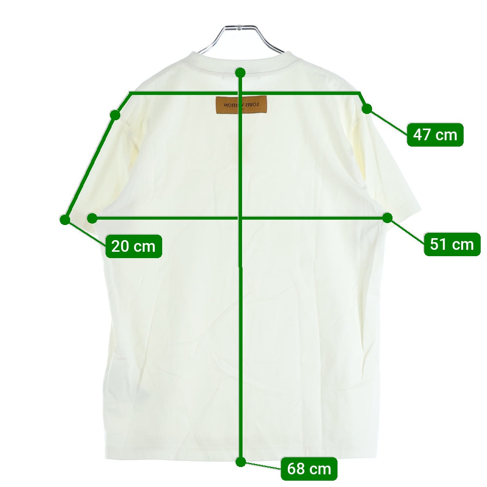 LOUIS VUITTON(ルイヴィトン) 24SS エンボス LVロゴ クルーネック 半袖Tシャツ カットソー ホワイト RM241 QDT3 HNY55W