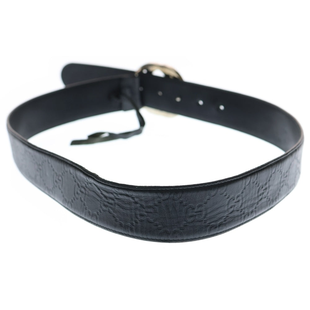 GUCCI(グッチ) インターロッキング ベルト ブラック レザー 411924