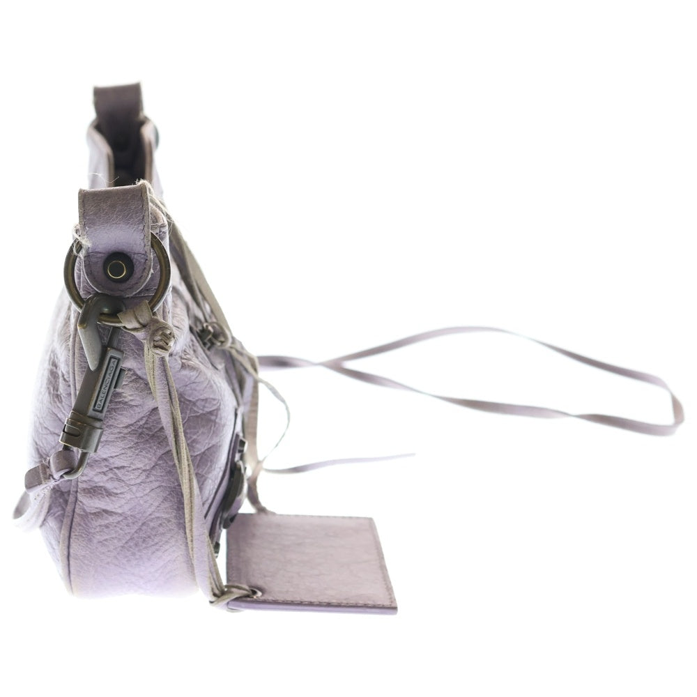 BALENCIAGA(バレンシアガ) ザ・ヒップ ショルダーバッグ ミニバッグ ライトパープル レザー 242803 ブラウン金具 レディース