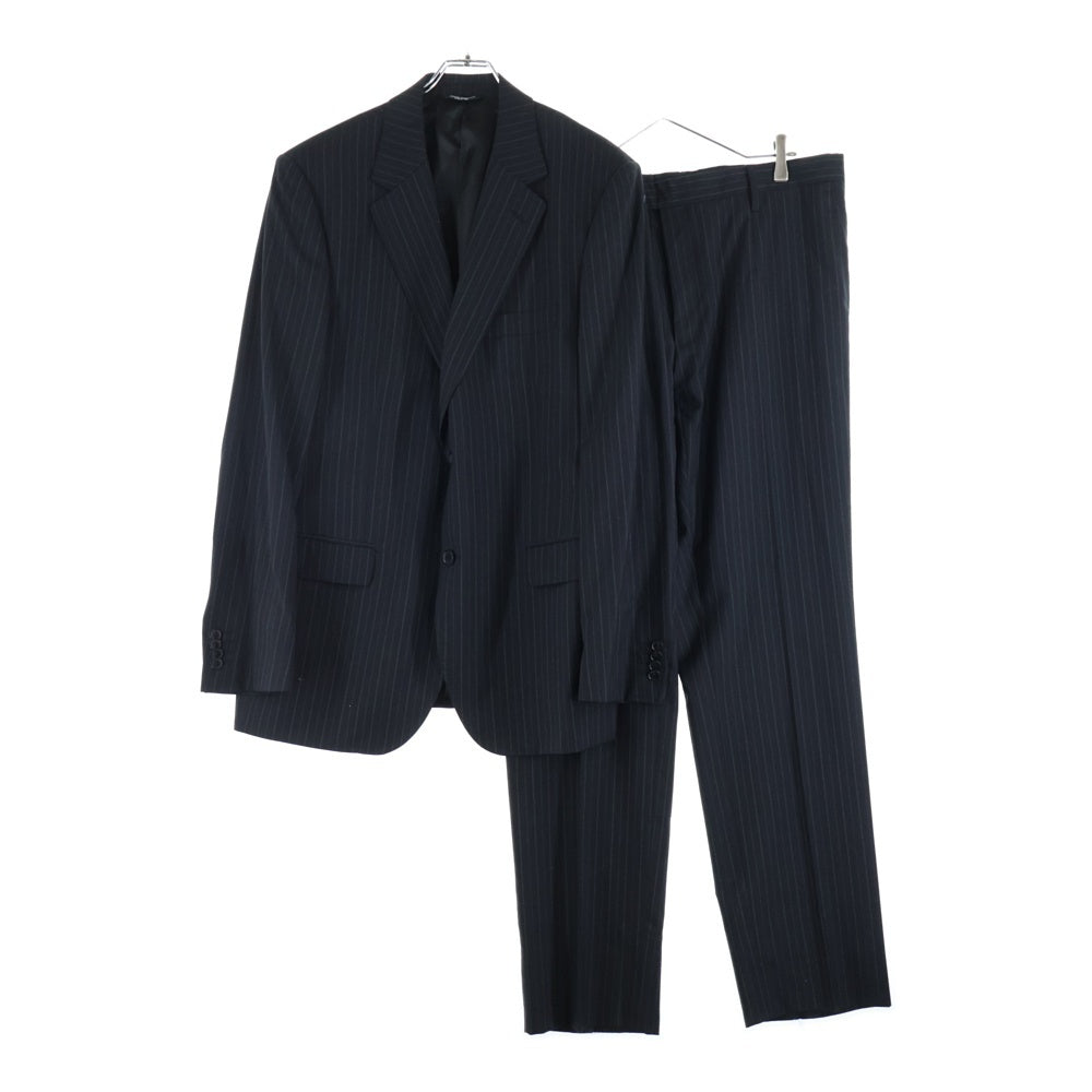 DOLCE & GABBANA(ドルチェアンドガッバーナ) シングル セットアップ ストライプ ブラック ウール