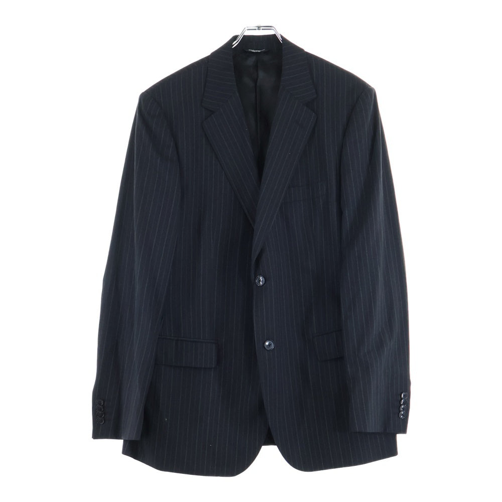 DOLCE & GABBANA(ドルチェアンドガッバーナ) シングル セットアップ ストライプ ブラック ウール