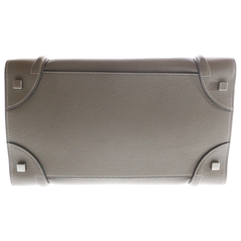 CELINE(セリーヌ) ラゲージ ミニ ショッパー ベージュ レザー ハンドバッグ レディース