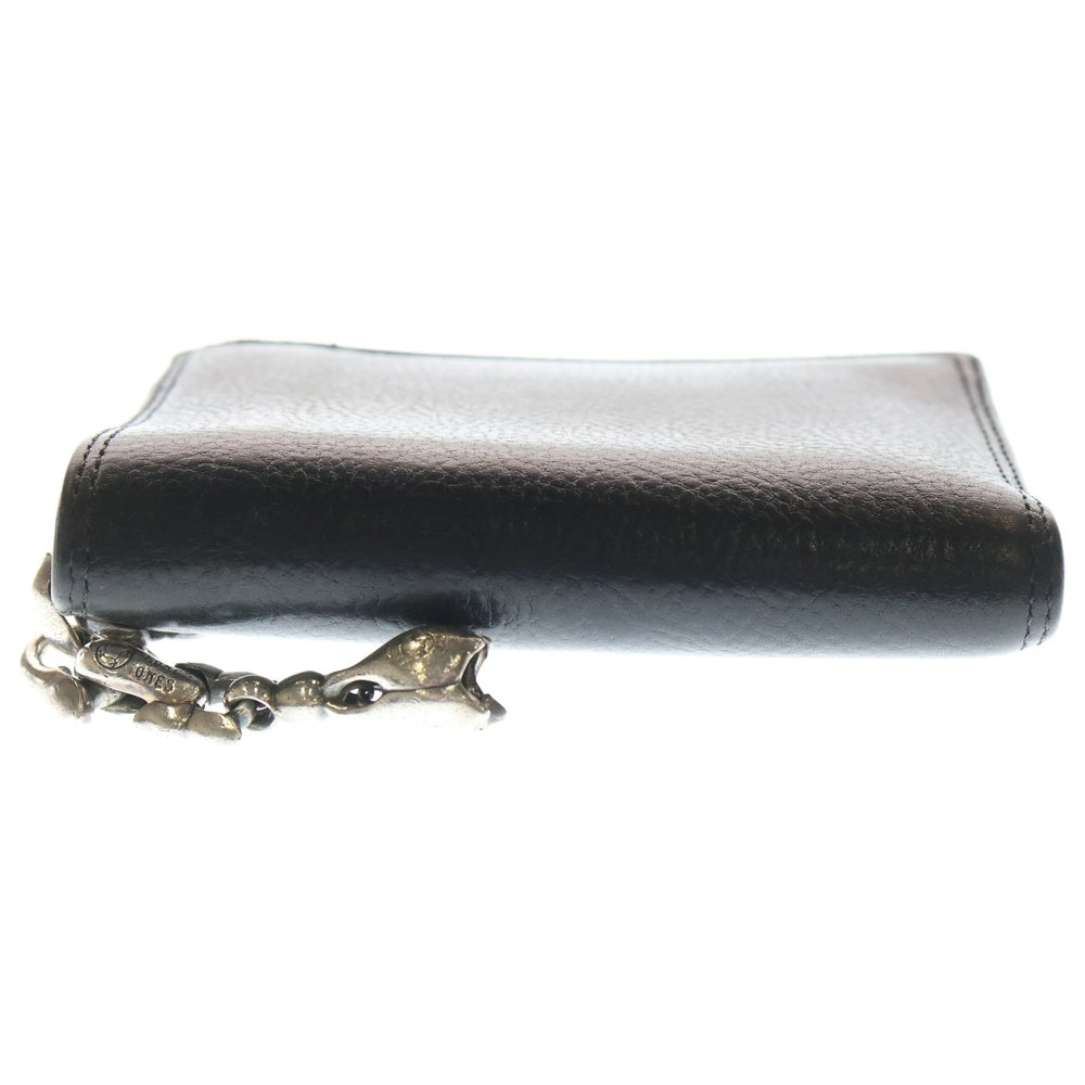 LONE ONES(ロンワンズ) ティアベル M キークラスプ付き 二つ折り レザーウォレット 財布 ブラック/シルバー