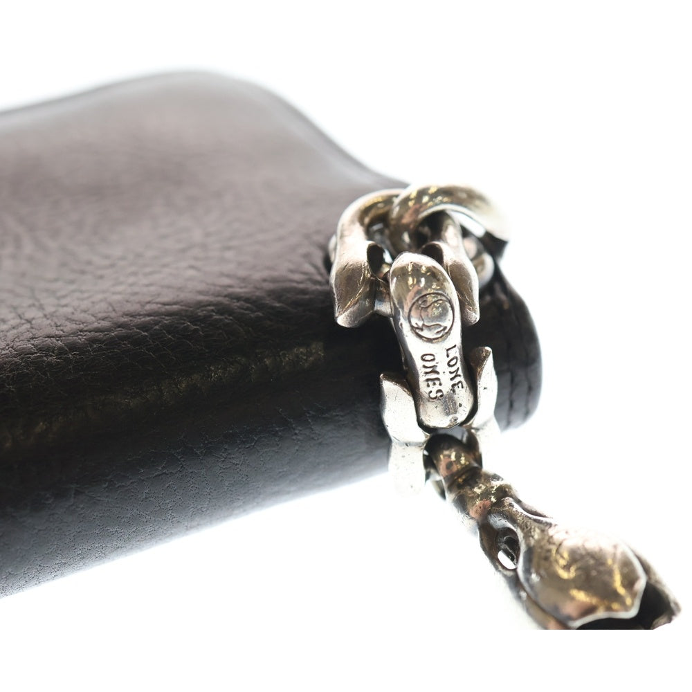 LONE ONES(ロンワンズ) ティアベル M キークラスプ付き 二つ折り レザーウォレット 財布 ブラック/シルバー