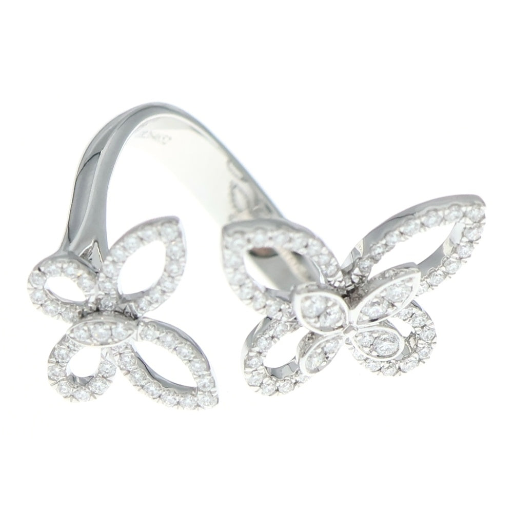 GRAFF(グラフ) ダブルバタフライ ダイヤ リング Au750 K18 WG ホワイトゴールド 指輪 レディース