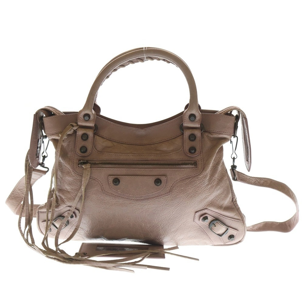 BALENCIAGA(バレンシアガ) ザ・タウン 2WAYハンドバッグ ショルダーバッグ スモーキーピンク レザー 240579 ブロンズ金具 レディース