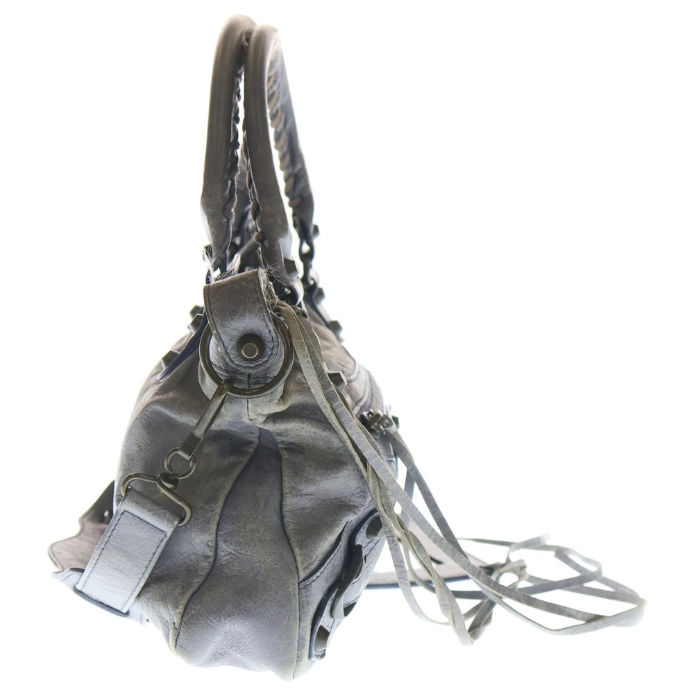BALENCIAGA(バレンシアガ) ザ ファースト 2WAYバッグ ハンドバッグ ショルダーバッグ ライトパープル レザー 103208 ゴールド金具 レディース