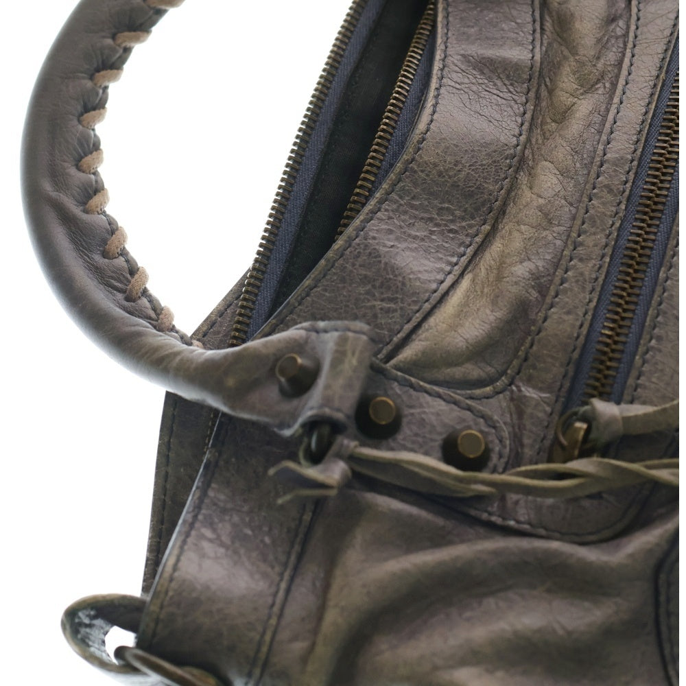 BALENCIAGA(バレンシアガ) ザ ファースト 2WAYバッグ ハンドバッグ ショルダーバッグ ライトパープル レザー 103208 ゴールド金具 レディース