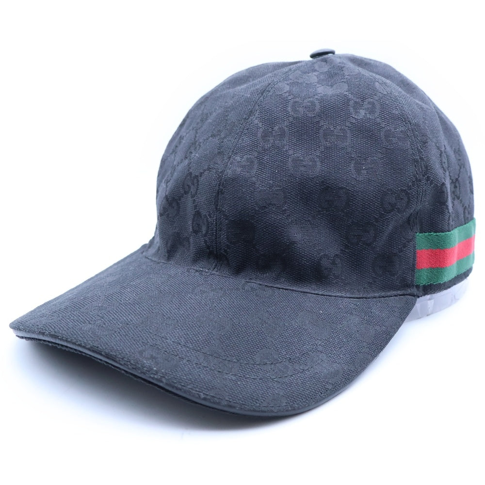GUCCI(グッチ) GG CANVAS キャンバス ベースボールキャップ 200035 ブラック
