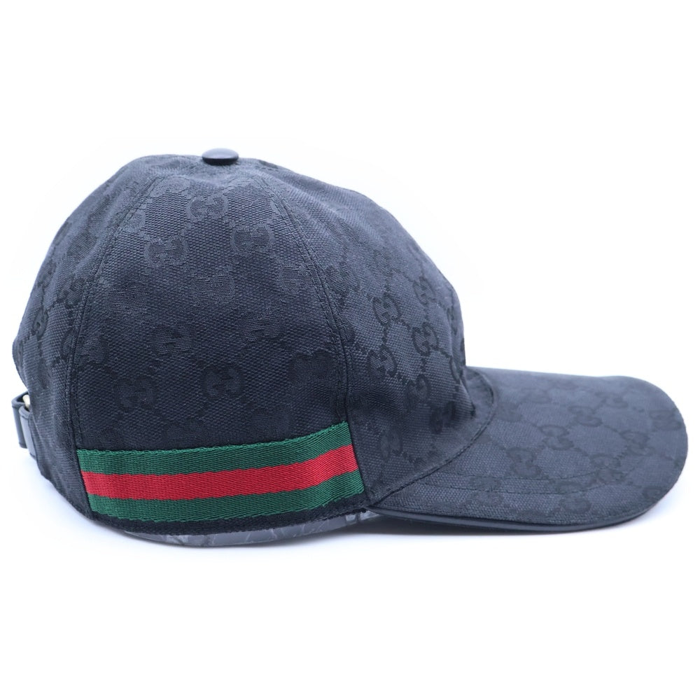 GUCCI(グッチ) GG CANVAS キャンバス ベースボールキャップ 200035 ブラック