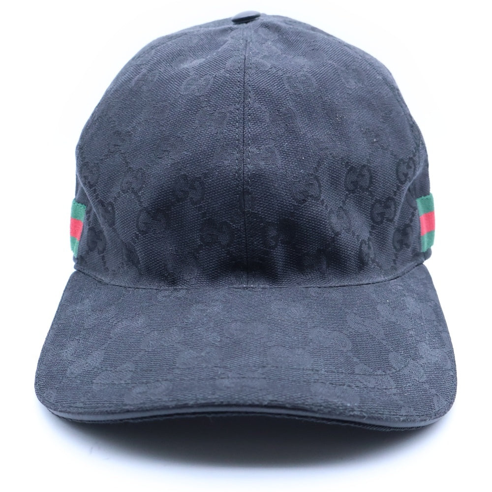 GUCCI(グッチ) GG CANVAS キャンバス ベースボールキャップ 200035 ブラック