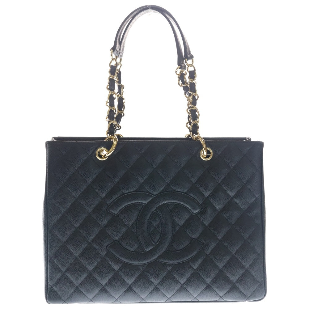 CHANEL(シャネル) GST キャビアスキン レザー チェーントートバッグ ゴールド金具 ブラック A50995 11番台 レディース