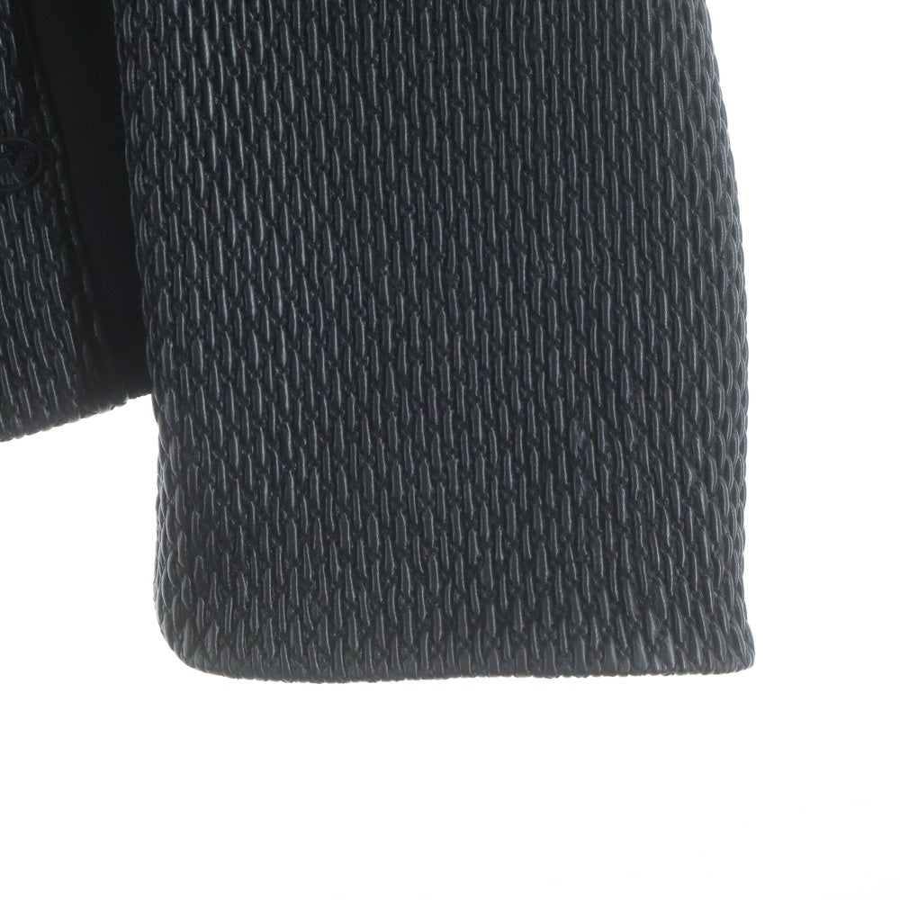 EMPORIO ARMANI(エンポリオアルマーニ) メッシュ切替ラムレザーレザージャケット ブラック 91B12P レディース