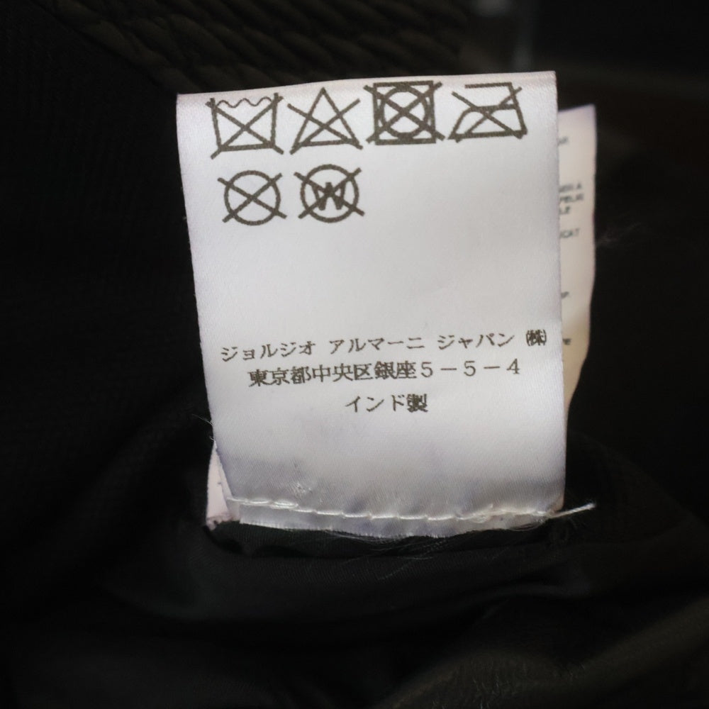 EMPORIO ARMANI(エンポリオアルマーニ) メッシュ切替ラムレザーレザージャケット ブラック 91B12P レディース